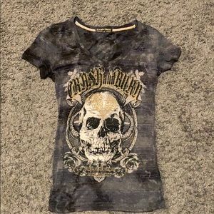 Crash & Burn Skull T-shirt Size Small